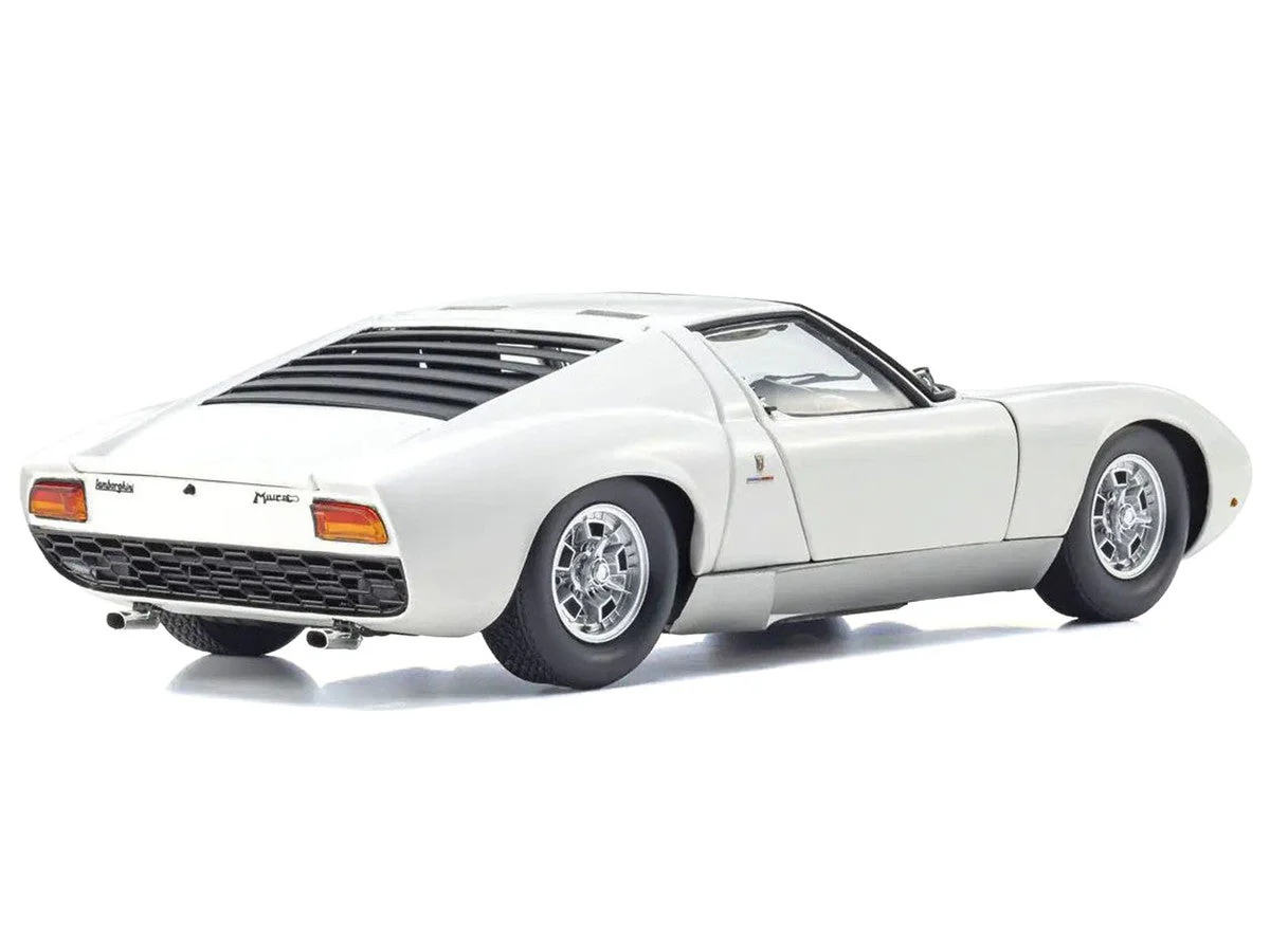 Lamborghini Miura P 400 White 1/18 Diecast Model Car by Kyosho - Image 2