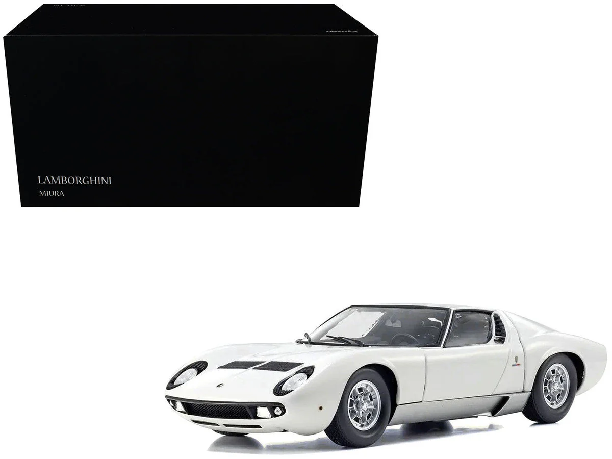 Lamborghini Miura P 400 White 1/18 Diecast Model Car by Kyosho - Image 5