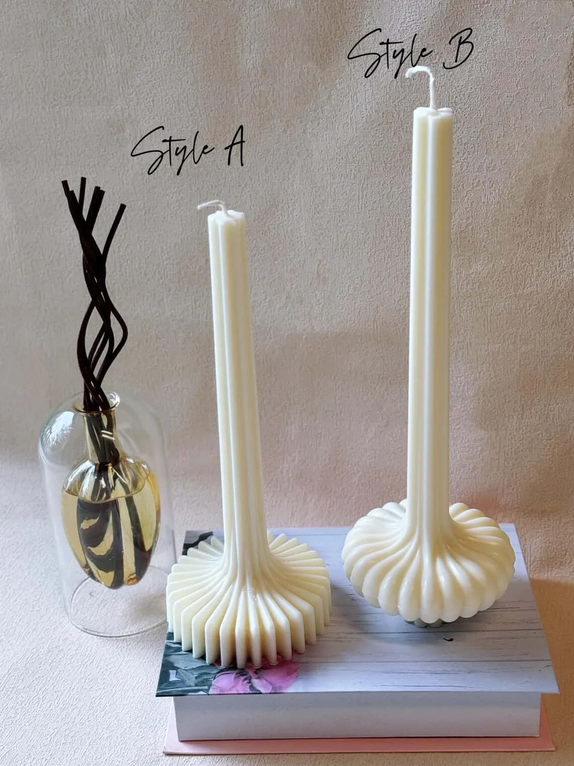 Lantern Pillar Candle | Sculptural Soy Wax - Image 4