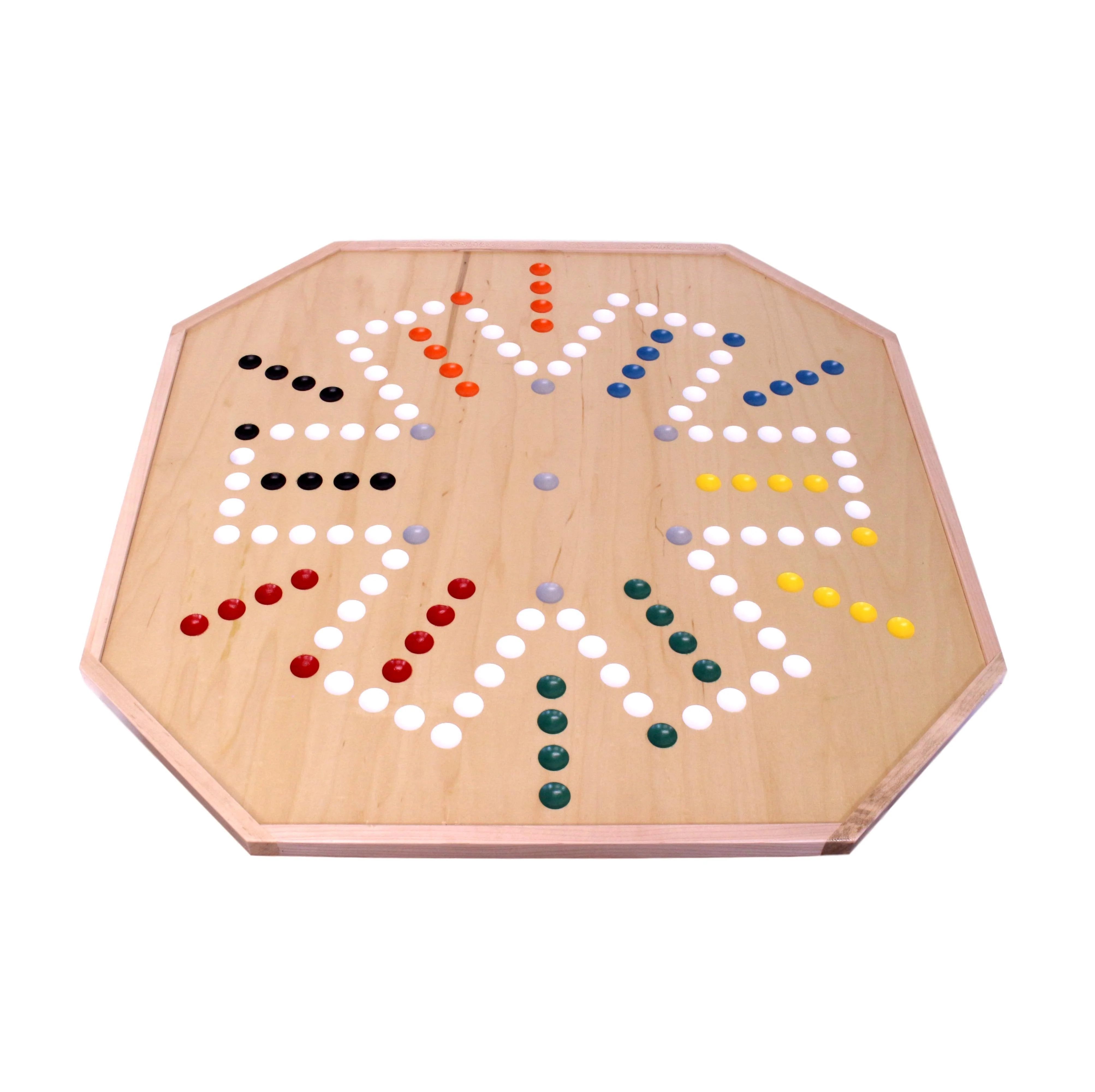Large 25" Deluxe Wooden Aggravation Marble Game Board, Double-Sided - Image 2