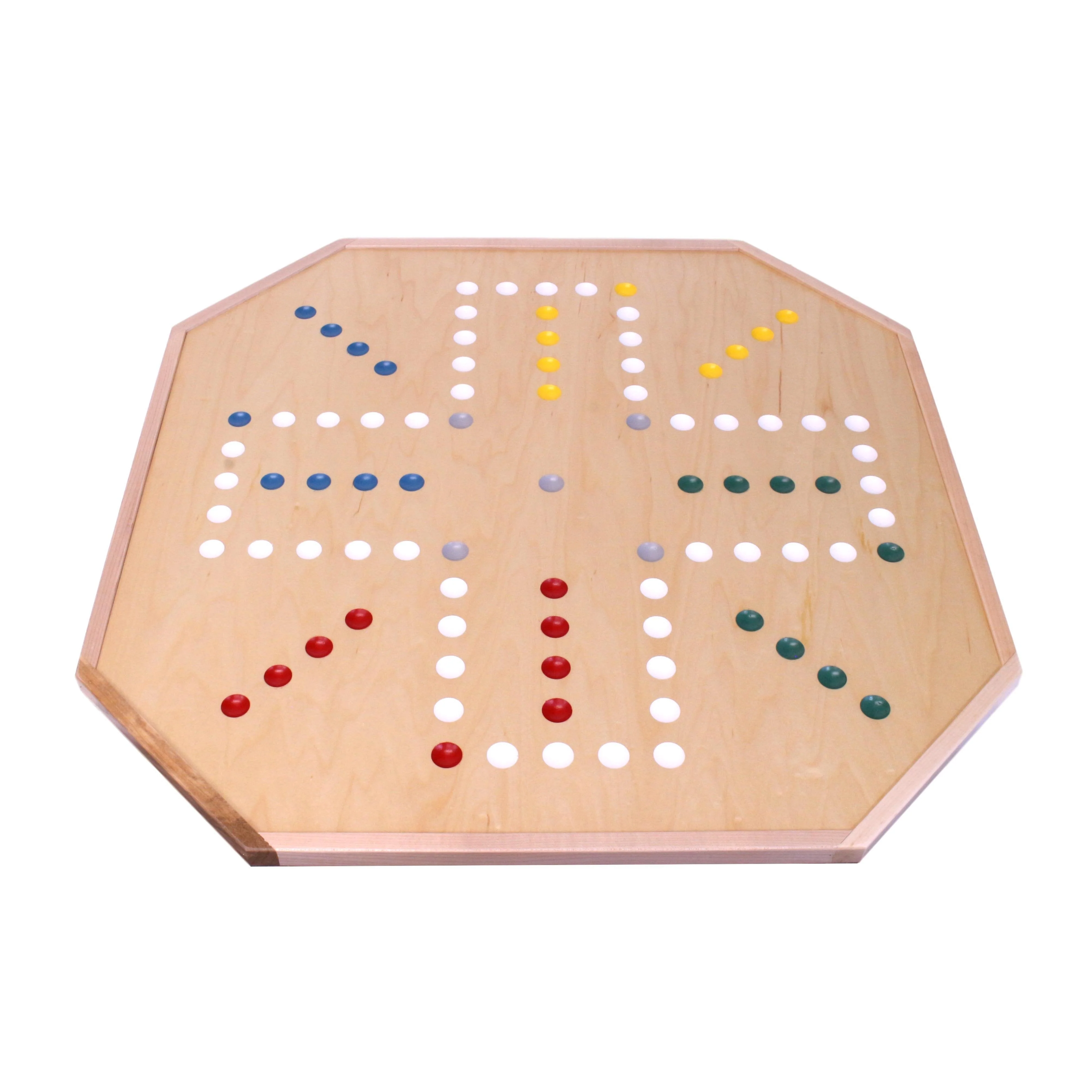 Large 25" Deluxe Wooden Aggravation Marble Game Board, Double-Sided - Image 3