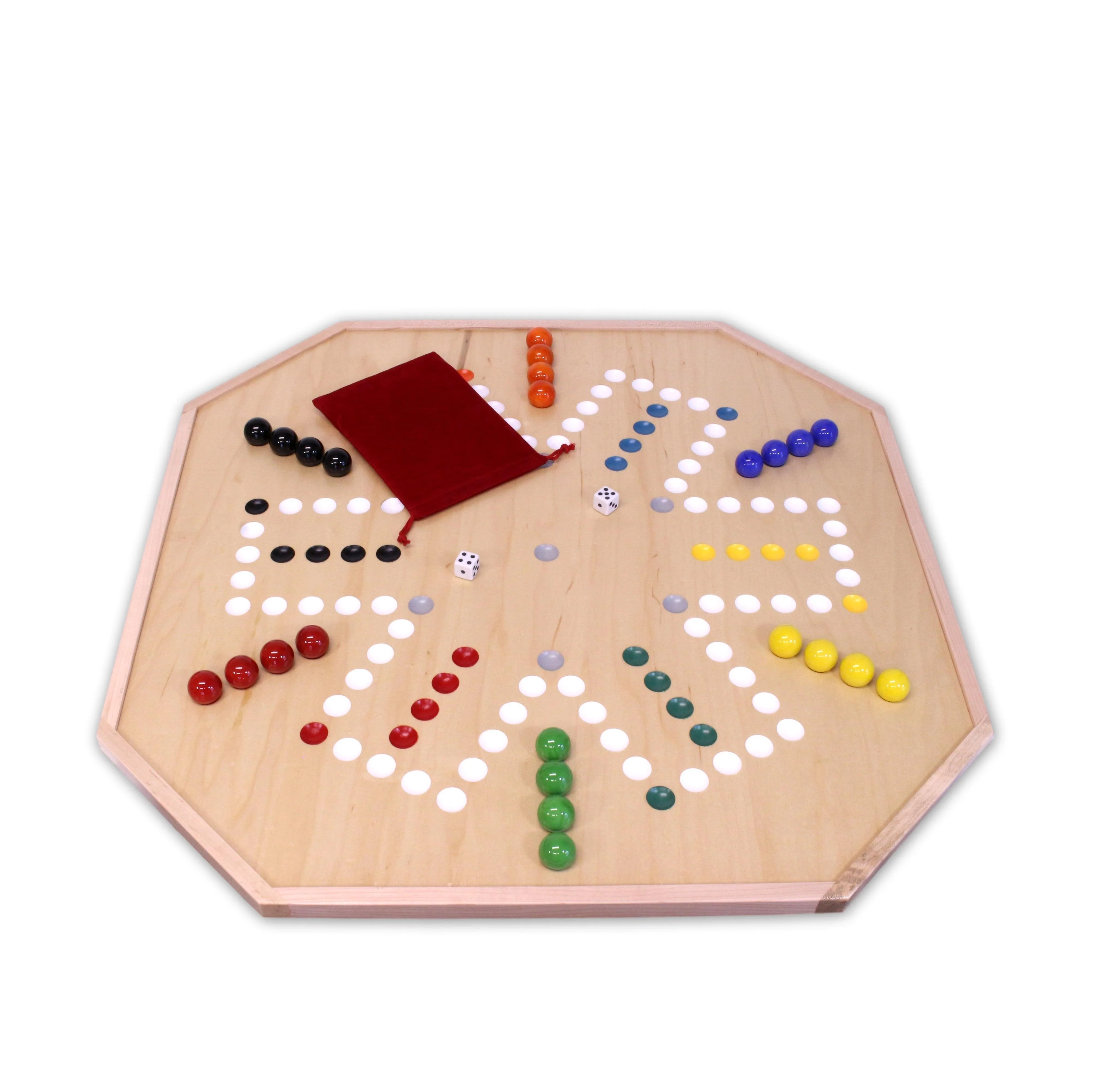 Large 25" Deluxe Wooden Aggravation Marble Game Board, Double-Sided - Image 4