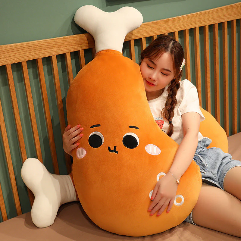 Large Chicken Leg Throw Pillow Plush Toy Home Cushion - Image 3