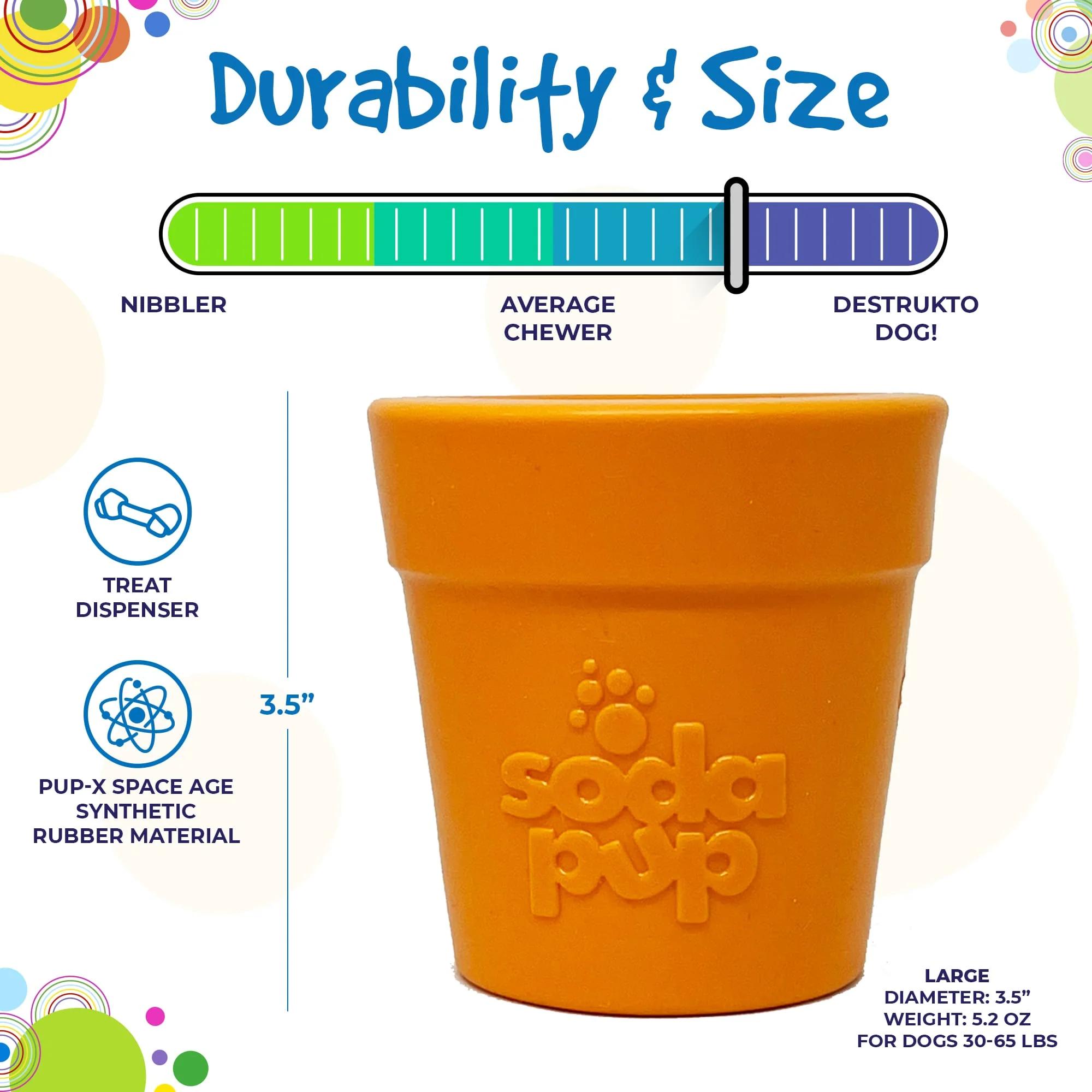 Large Flower Pot eCup Dog Treat Dispenser | Durable USA-Made Enrichment Toy | SodaPup - Image 12