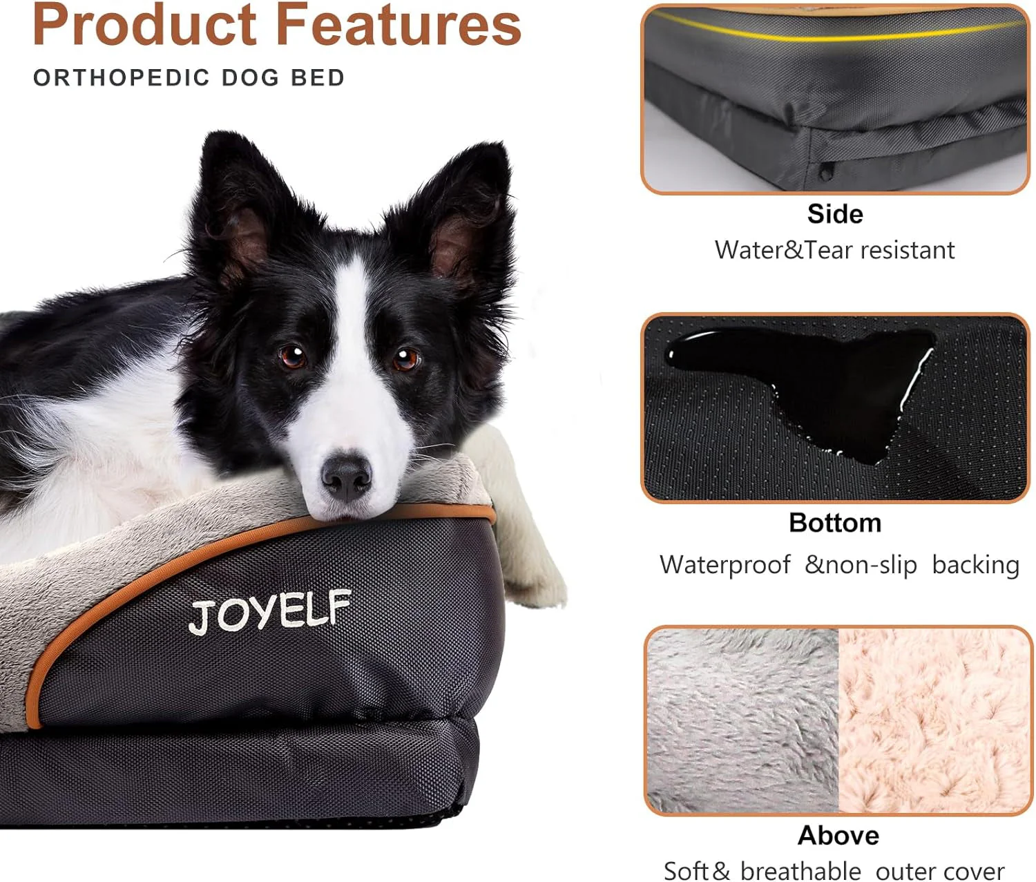 Large Memory Foam Dog Bed - Image 3