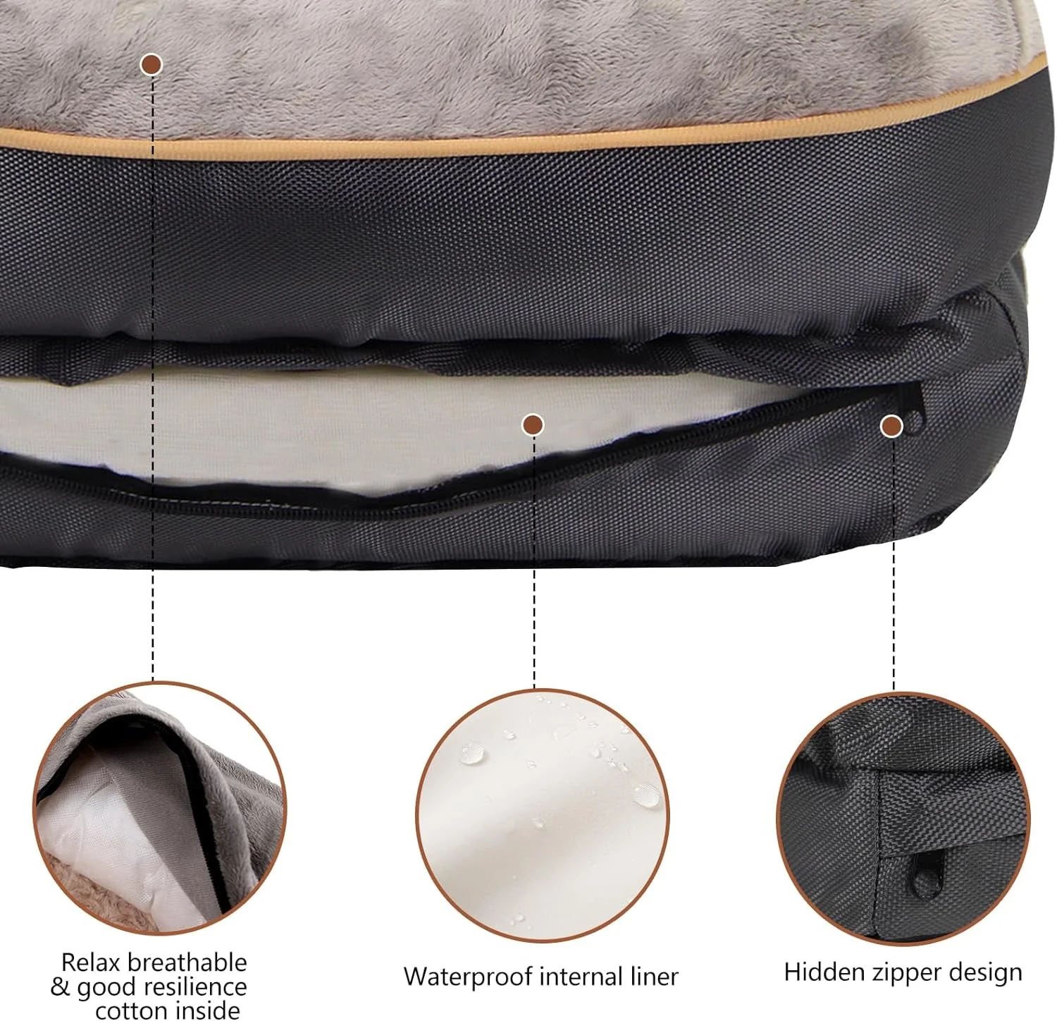 Large Memory Foam Dog Bed - Image 6
