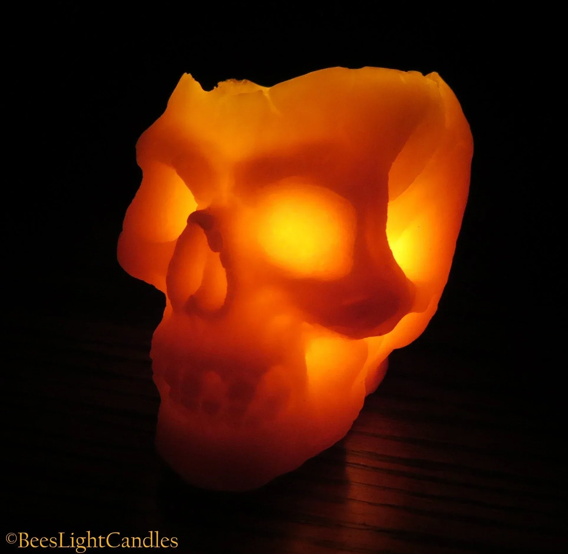 Large Skull Beeswax Candle (White or Yellow) - Image 5