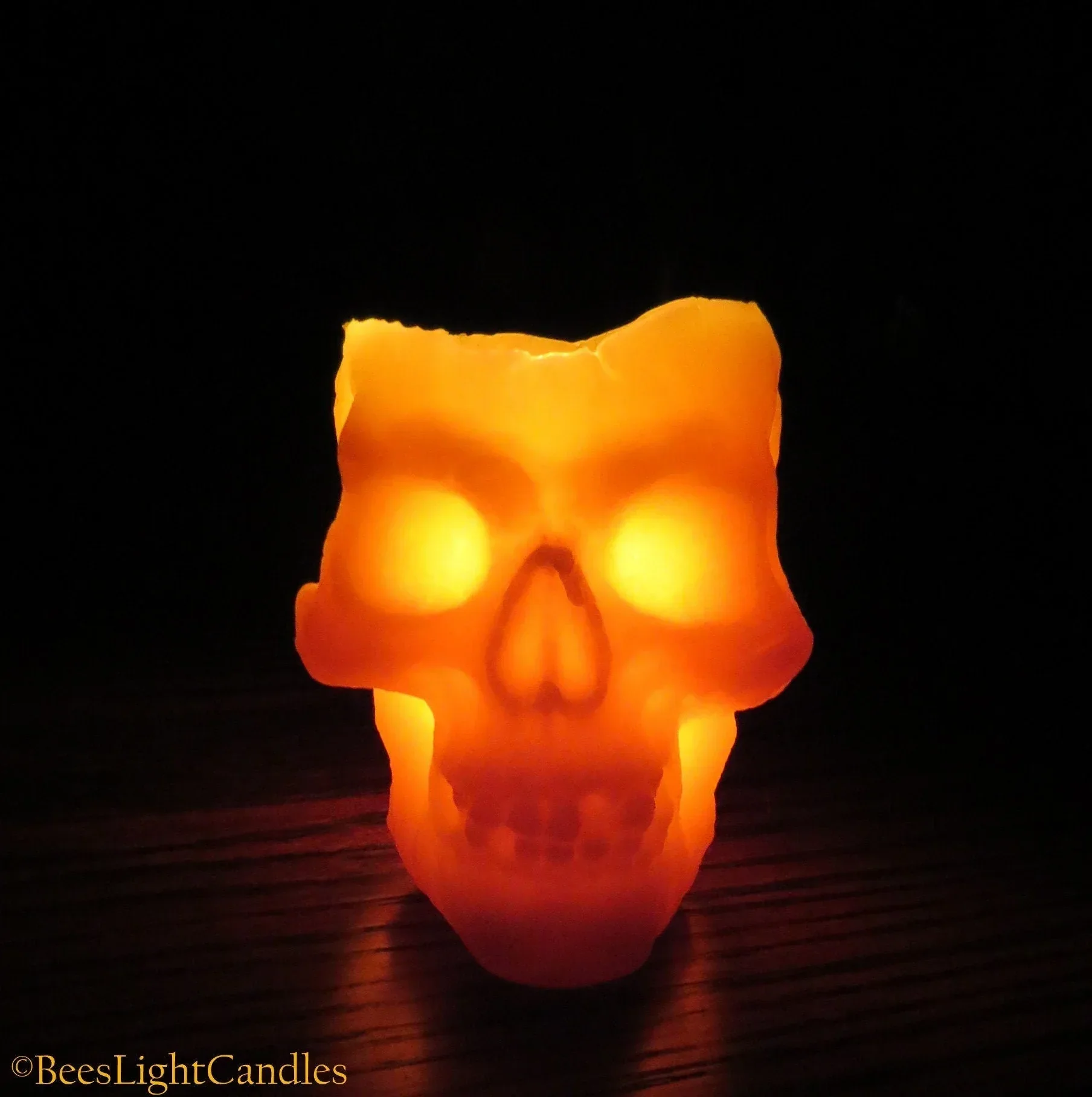 Large Skull Beeswax Candle (White or Yellow) - Image 6