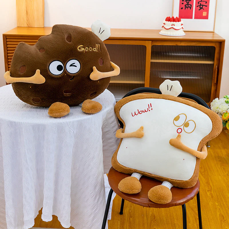 Large Waist Cushion Nap Pillow A Plush Toast Toy - Image 2