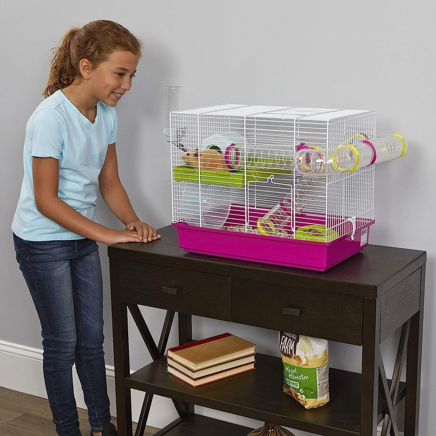 Laura Small Hamster Cage | Fun & Interactive Cage Measures 18.11L X 11.61W X 14.8H & Includes All Accessories - Image 2