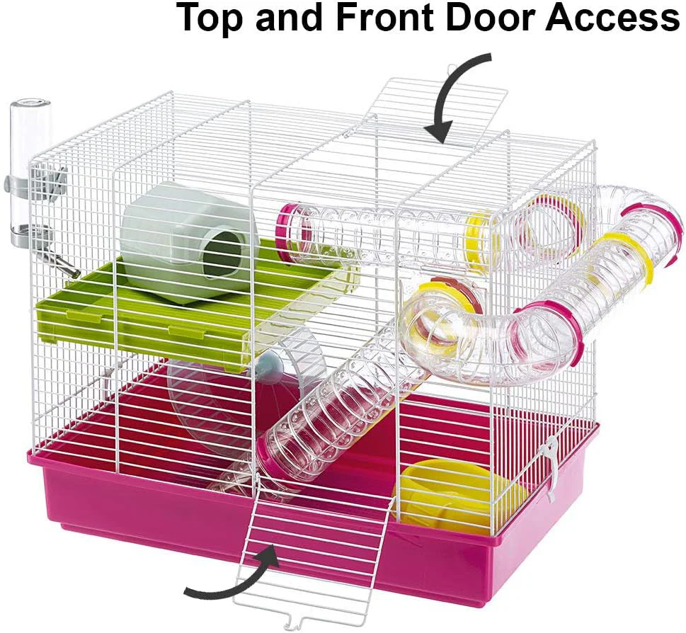 Laura Small Hamster Cage | Fun & Interactive Cage Measures 18.11L X 11.61W X 14.8H & Includes All Accessories - Image 4