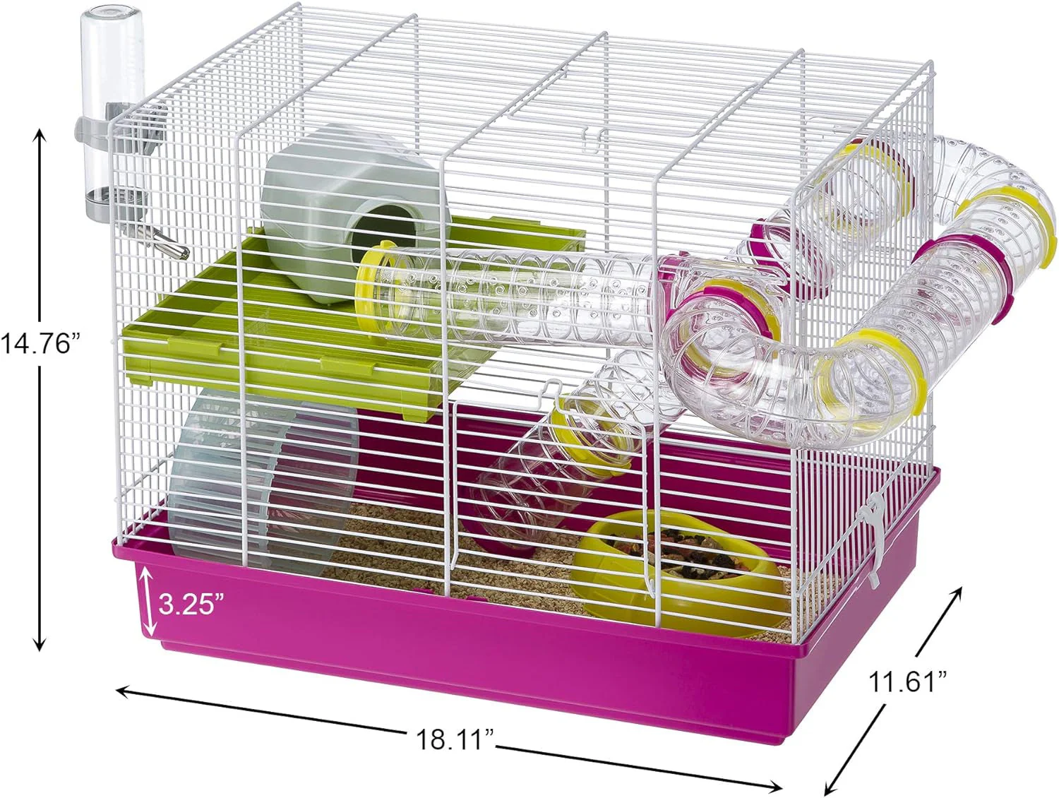 Laura Small Hamster Cage | Fun & Interactive Cage Measures 18.11L X 11.61W X 14.8H & Includes All Accessories - Image 5