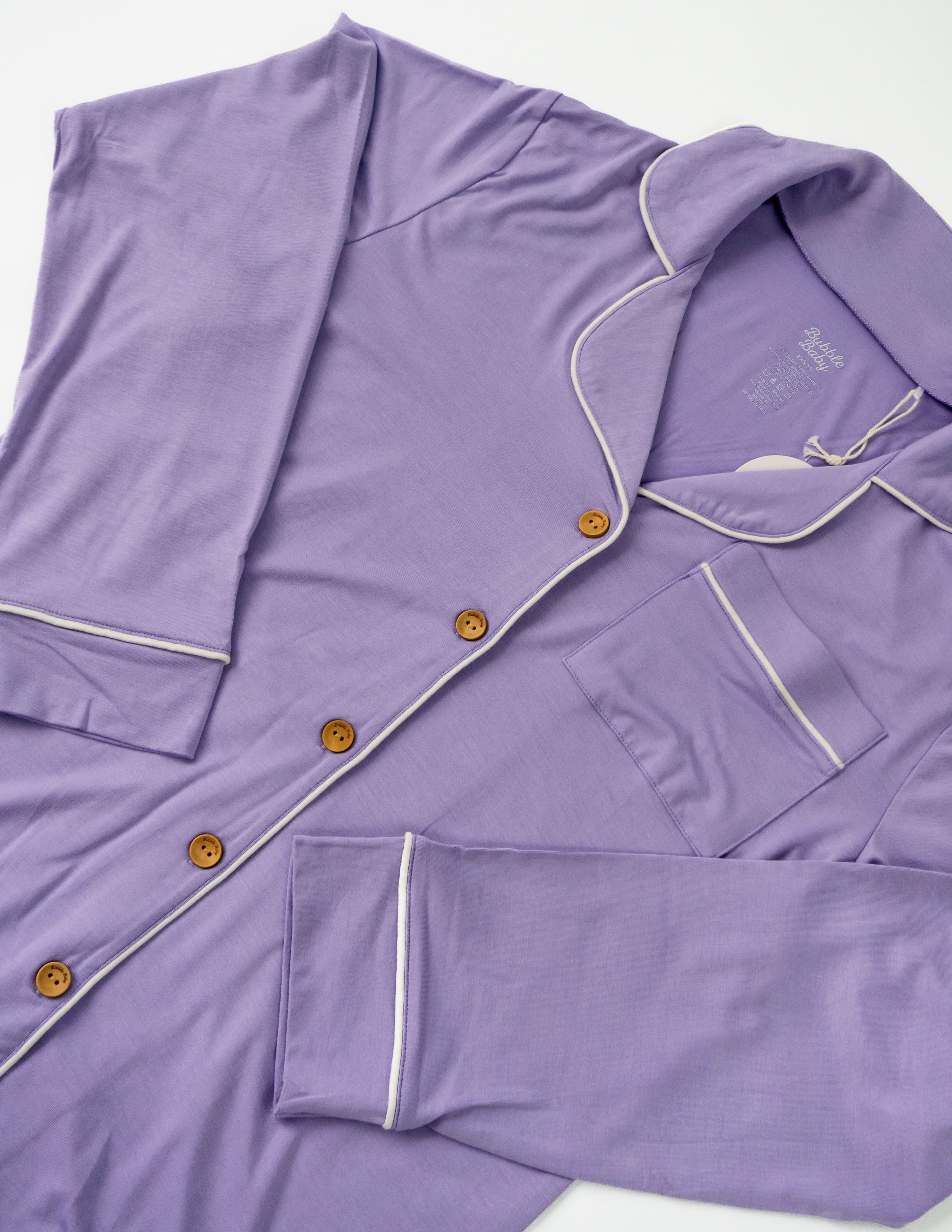 Lavender | Adult Button Pajama Top - Image 2