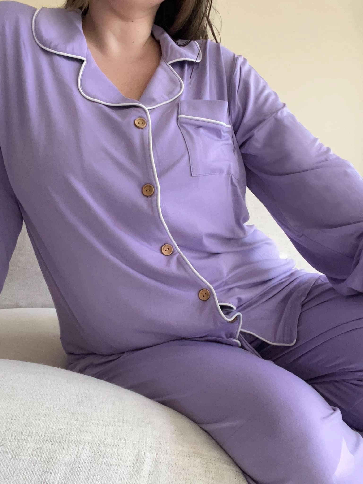 Lavender | Adult Button Pajama Top - Image 3