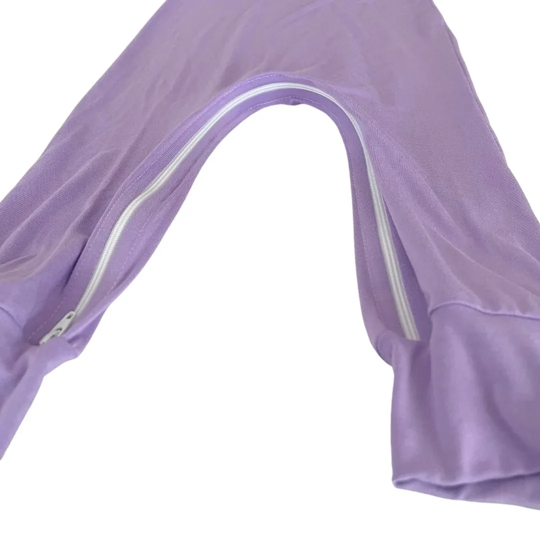 Lavender Bamboo Lyocell Romper with G-Tube Access - Image 5