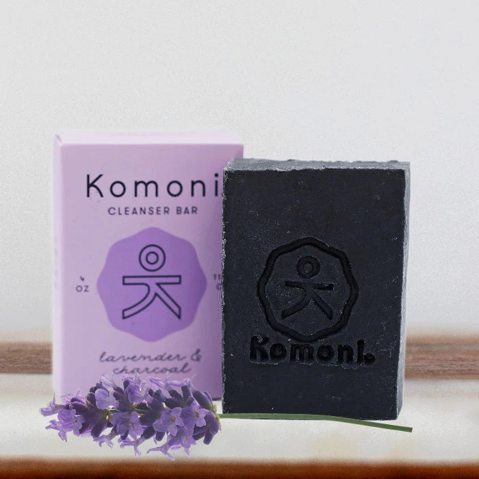 Lavender FACE & BODY CLEANSER BAR with Activated Charcoal - Image 2