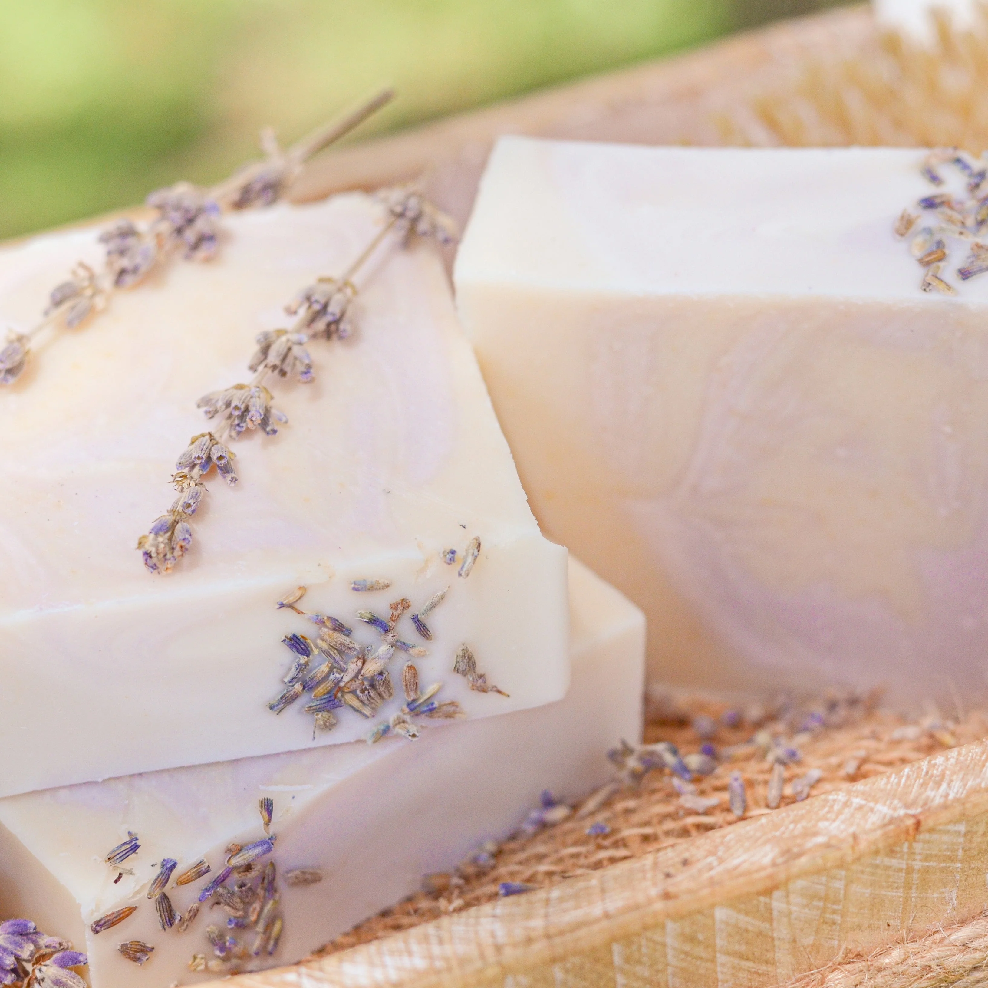 Lavender + Mint Handmade Tallow and Goat Milk Soap Bar - Image 5