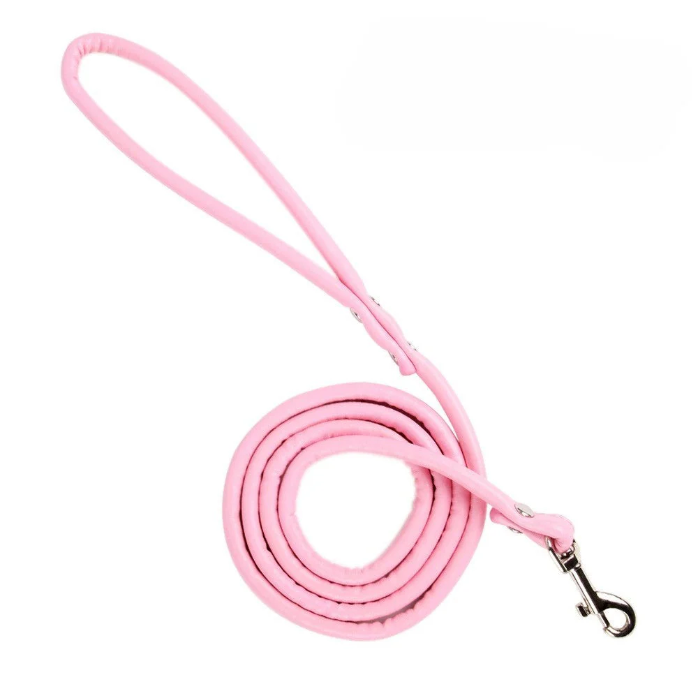 Leather Dog Leash – Lightweight Slim Lead for Small Dogs - Image 2
