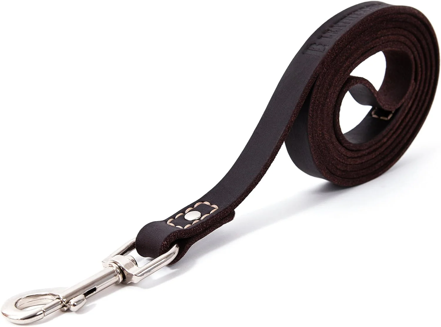 Leather Dog Training Leash - Brown 6 Foot - Image 5