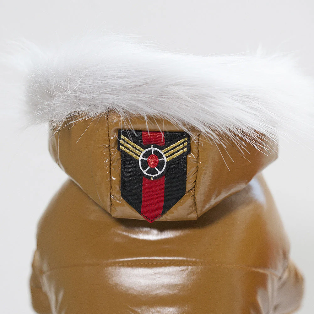 Leather Hooded Thickened Dog Jacket - Image 3