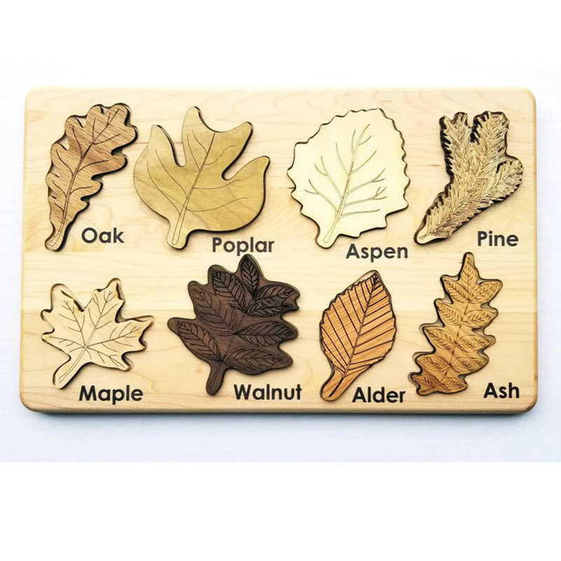 Leaves Montessori Puzzle Stem Toy - Image 2