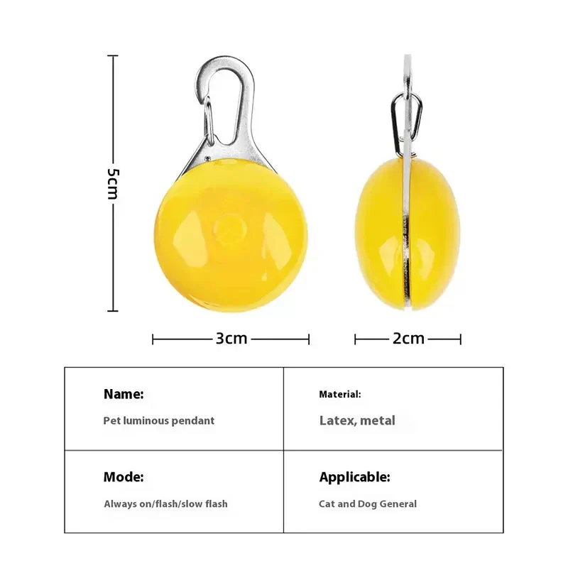 Led Luminous Dog Cat Collar Glowing Pendant Pet Leads Glow Accessories Bright Necklace Luminous Collar Night Safety Decoration - Image 6