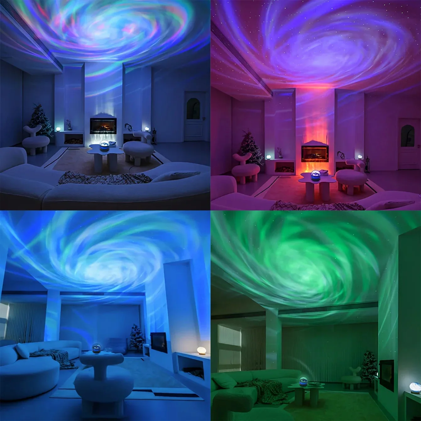 LED NightLights Galaxy Projector Remote Control 5V USB Rechargeable Starry Sky Lamp DMX Sound Active 7 Modes for Kids Room Decor - Image 2