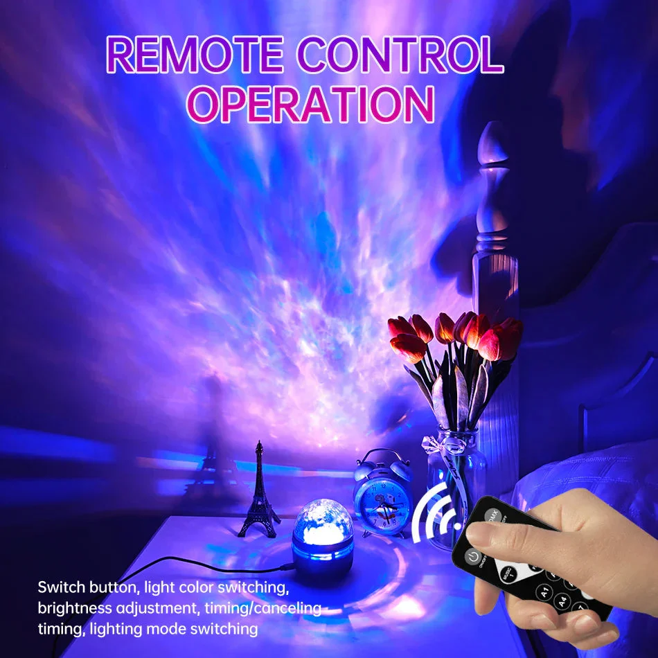 LED NightLights Galaxy Projector Remote Control 5V USB Rechargeable Starry Sky Lamp DMX Sound Active 7 Modes for Kids Room Decor - Image 4