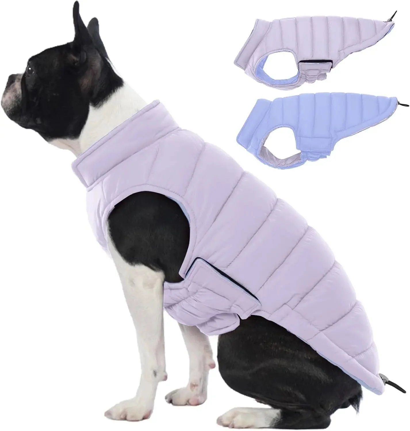 Lelepet Waterproof Reversible Dog Coat – Winter Puffer Vest, 2-in-1, XS-3X - Image 11