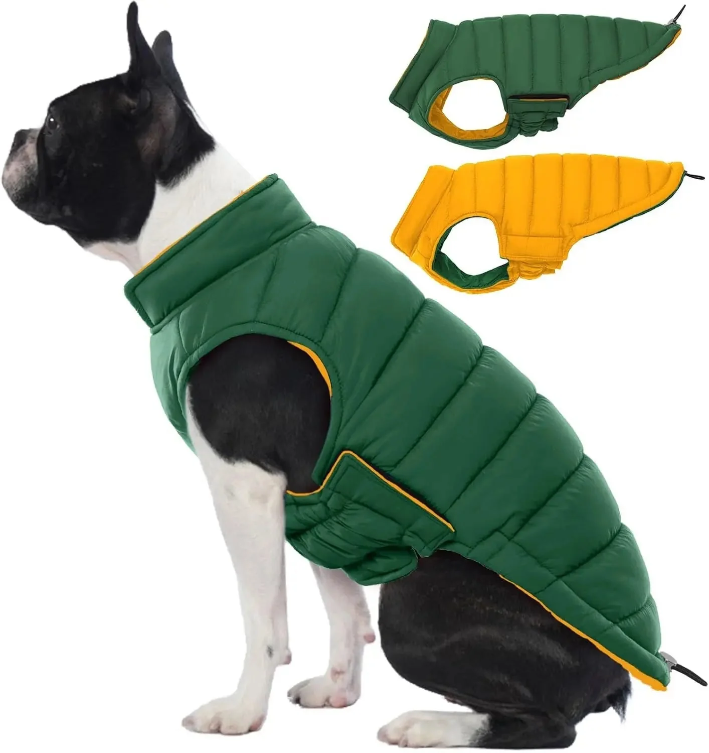 Lelepet Waterproof Reversible Dog Coat – Winter Puffer Vest, 2-in-1, XS-3X - Image 17