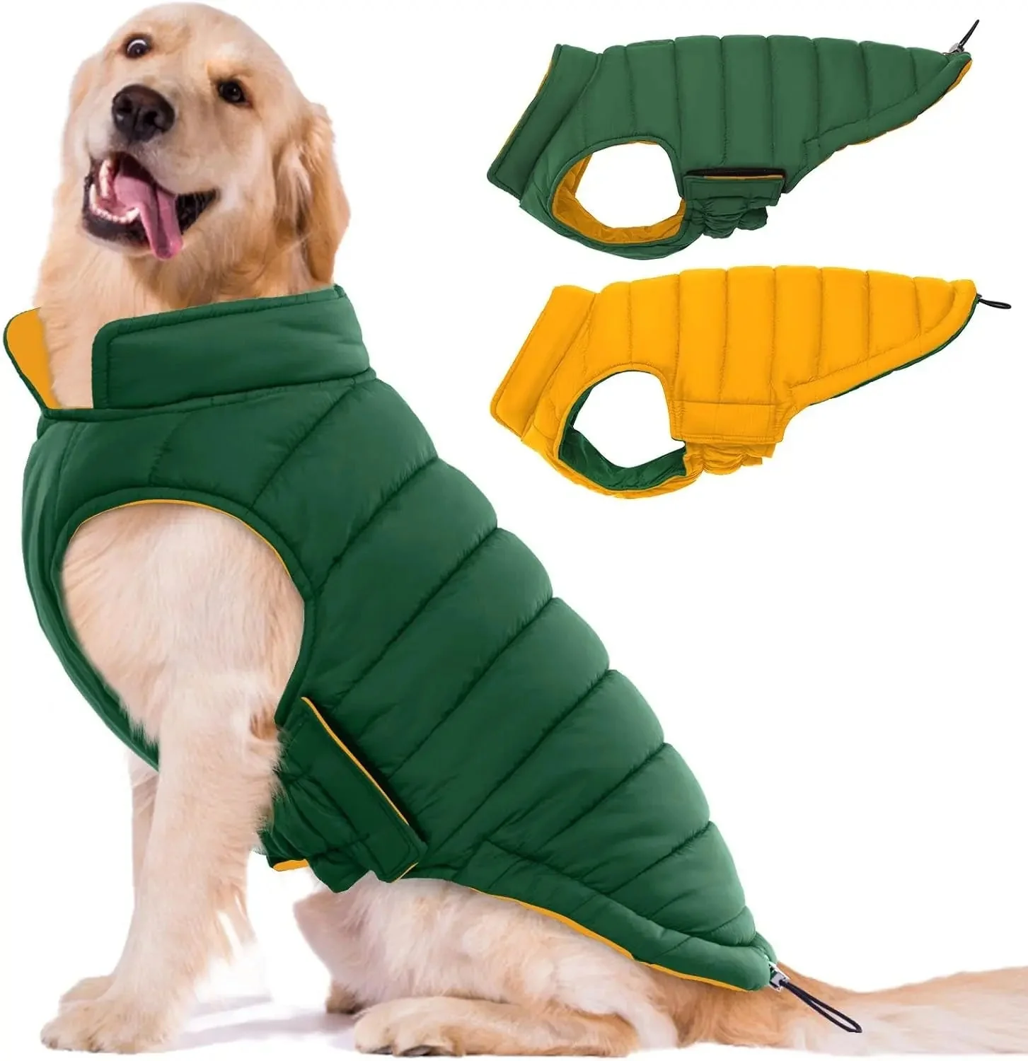 Lelepet Waterproof Reversible Dog Coat – Winter Puffer Vest, 2-in-1, XS-3X - Image 18