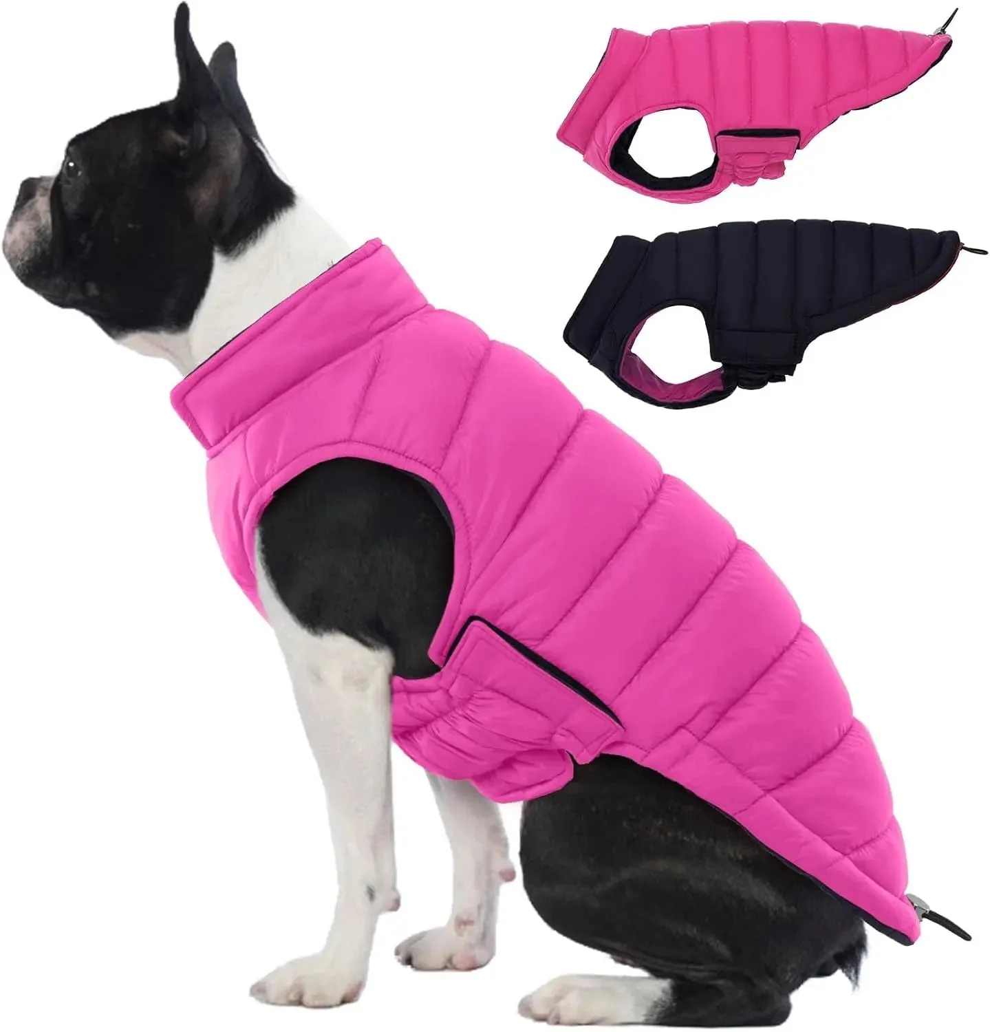 Lelepet Waterproof Reversible Dog Coat – Winter Puffer Vest, 2-in-1, XS-3X - Image 8