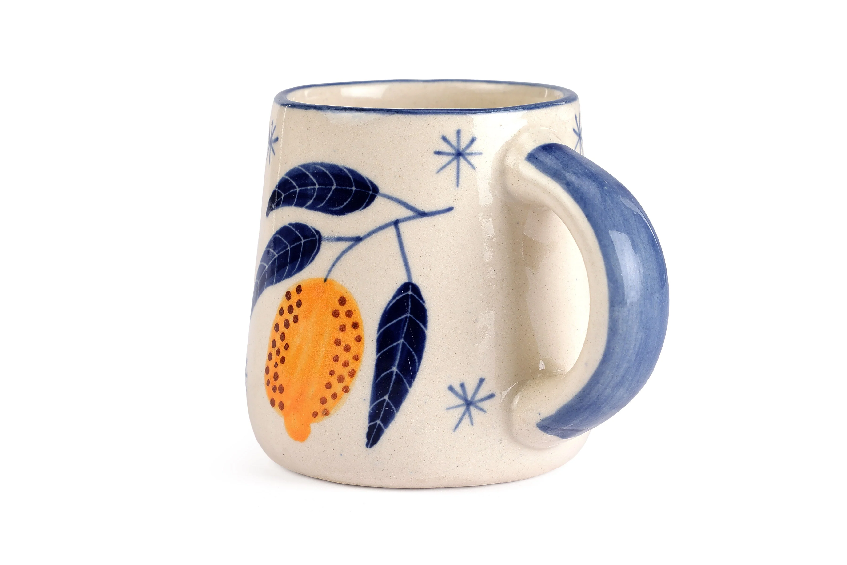 Lemon Coffee Mug- Yellow ,  3.5 X 3 Inches (set of 2) - Image 2