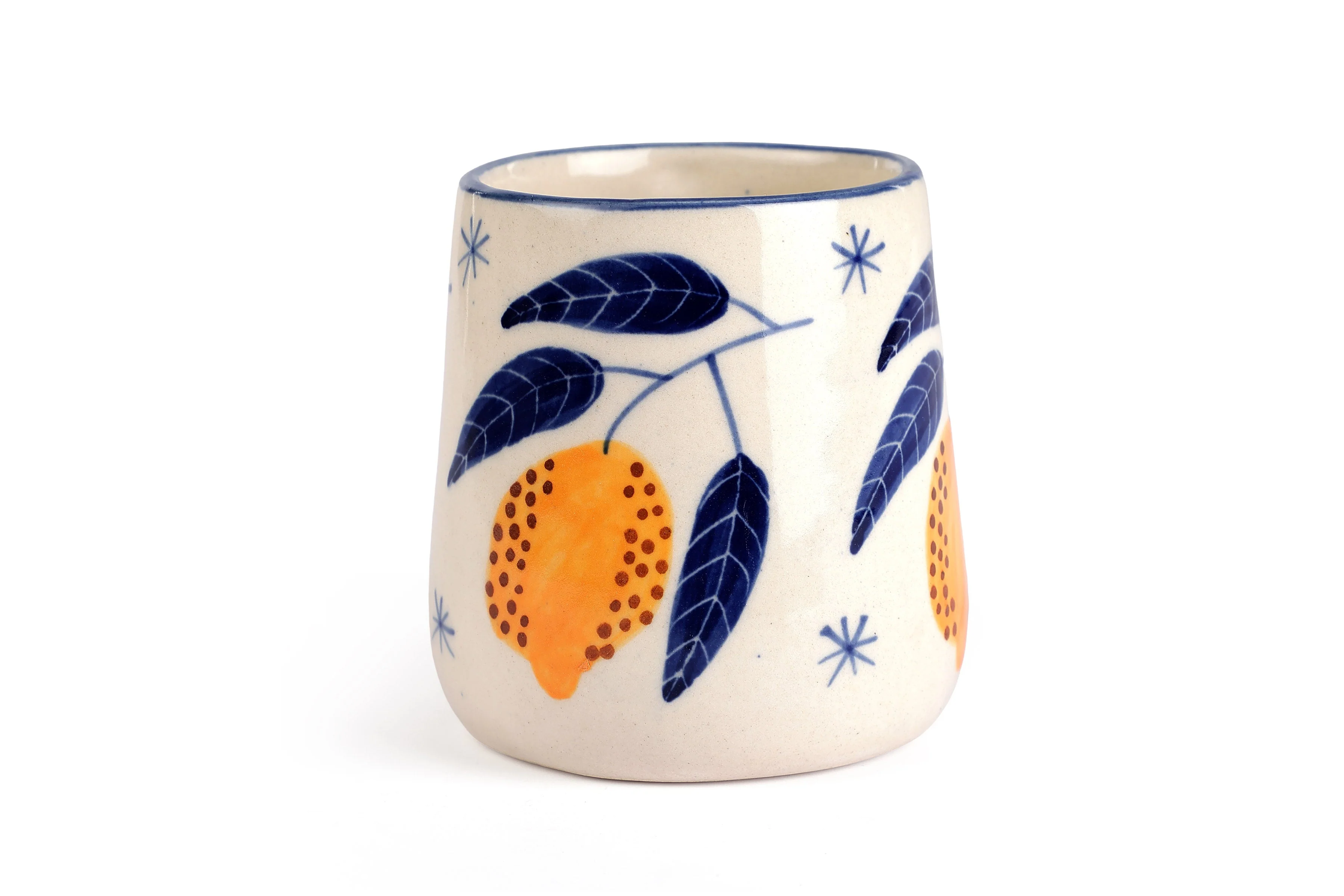 Lemon Coffee Mug- Yellow ,  3.5 X 3 Inches (set of 2) - Image 3