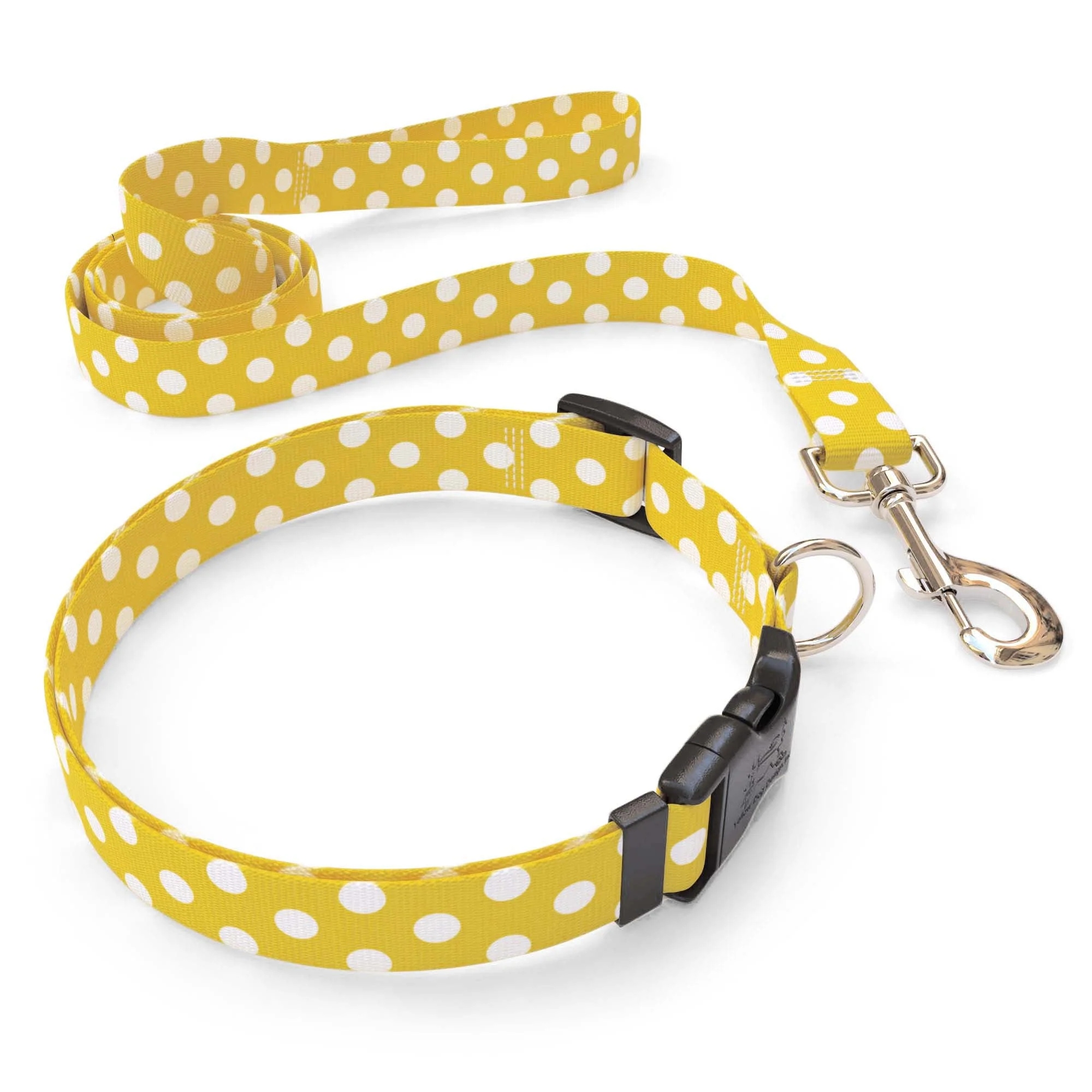 Lemon Polka Dot Dog Collar - Image 4