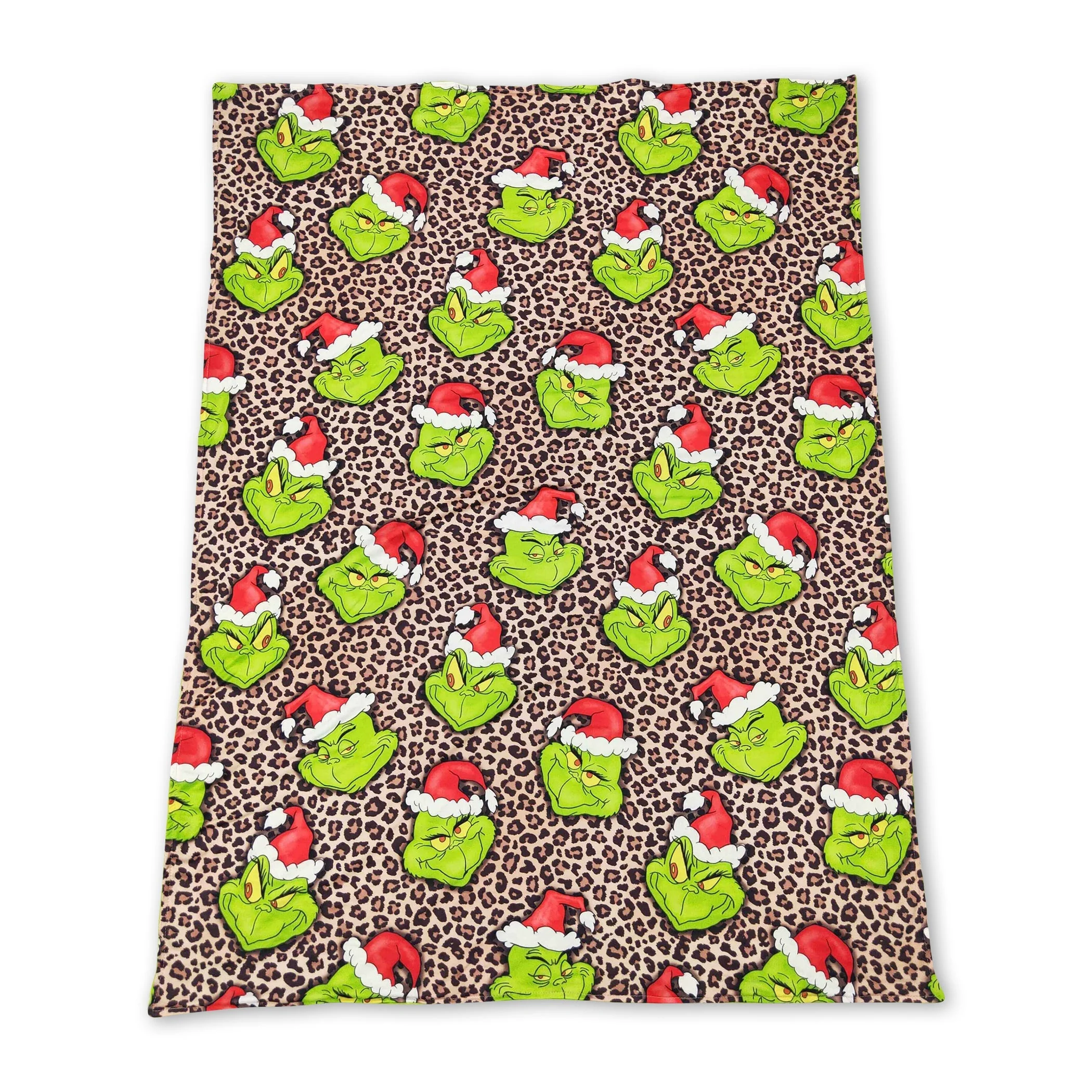 Leopard green face baby kids Christmas blankets - Image 2