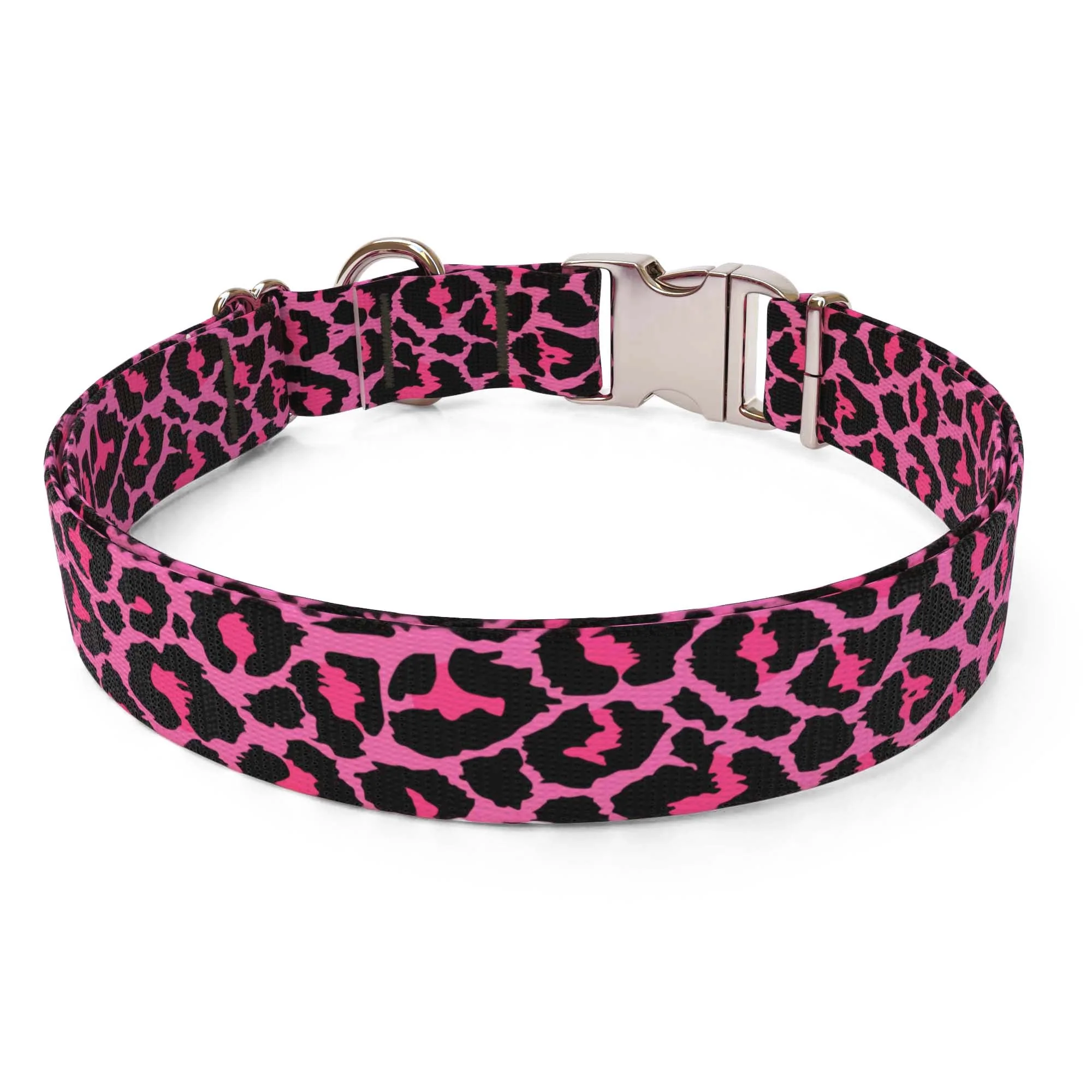 Leopard Pink Dog Collar - Image 2