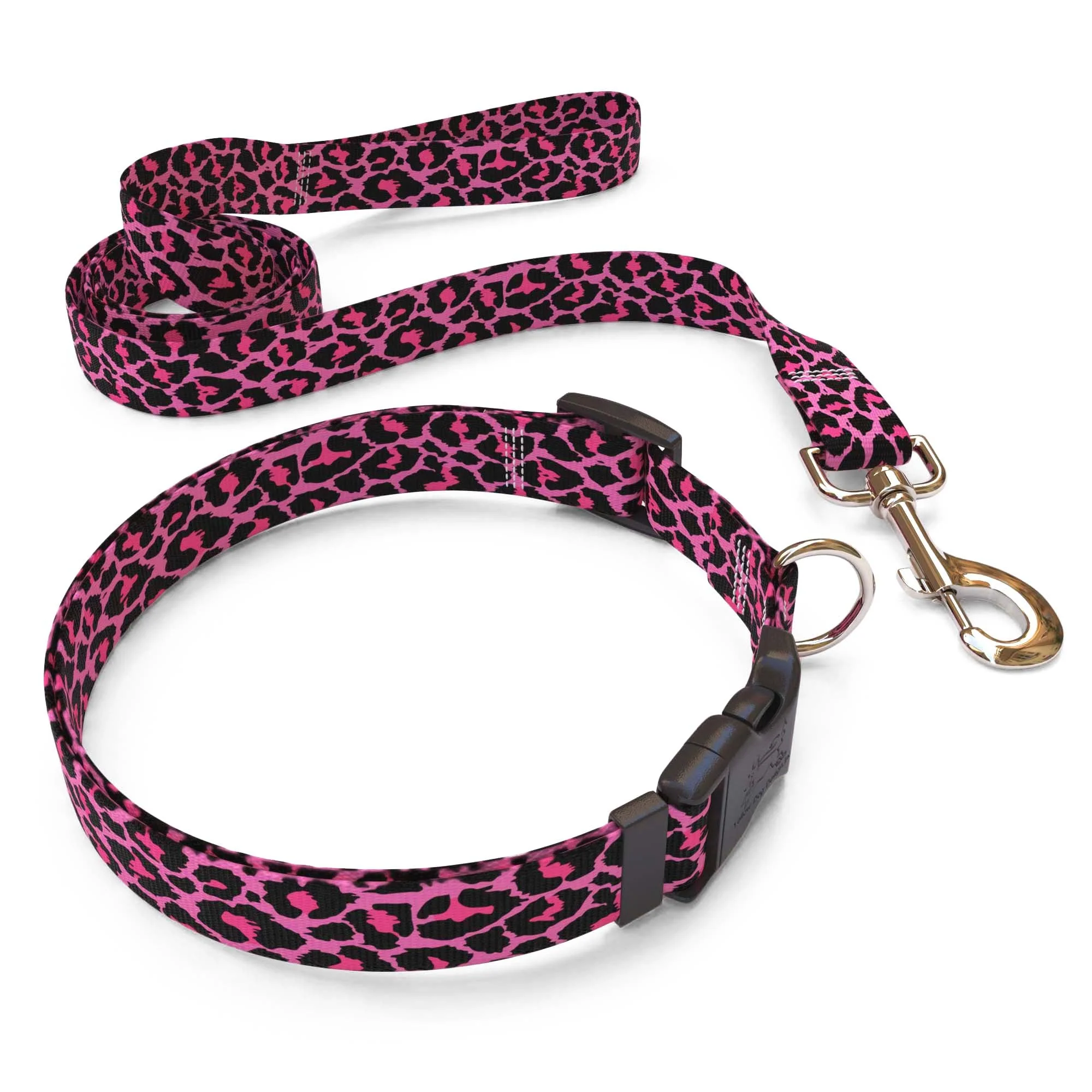 Leopard Pink Dog Collar - Image 4