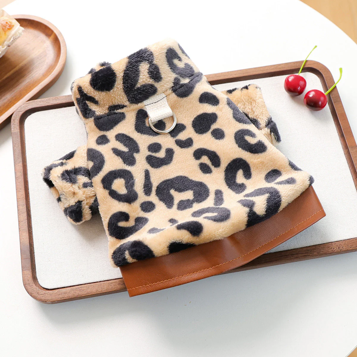 Leopard Plush Dog jacket - Image 3