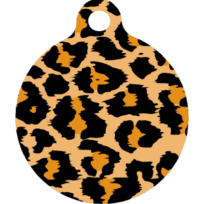 Leopard Print HD Dog ID Tag - Image 3