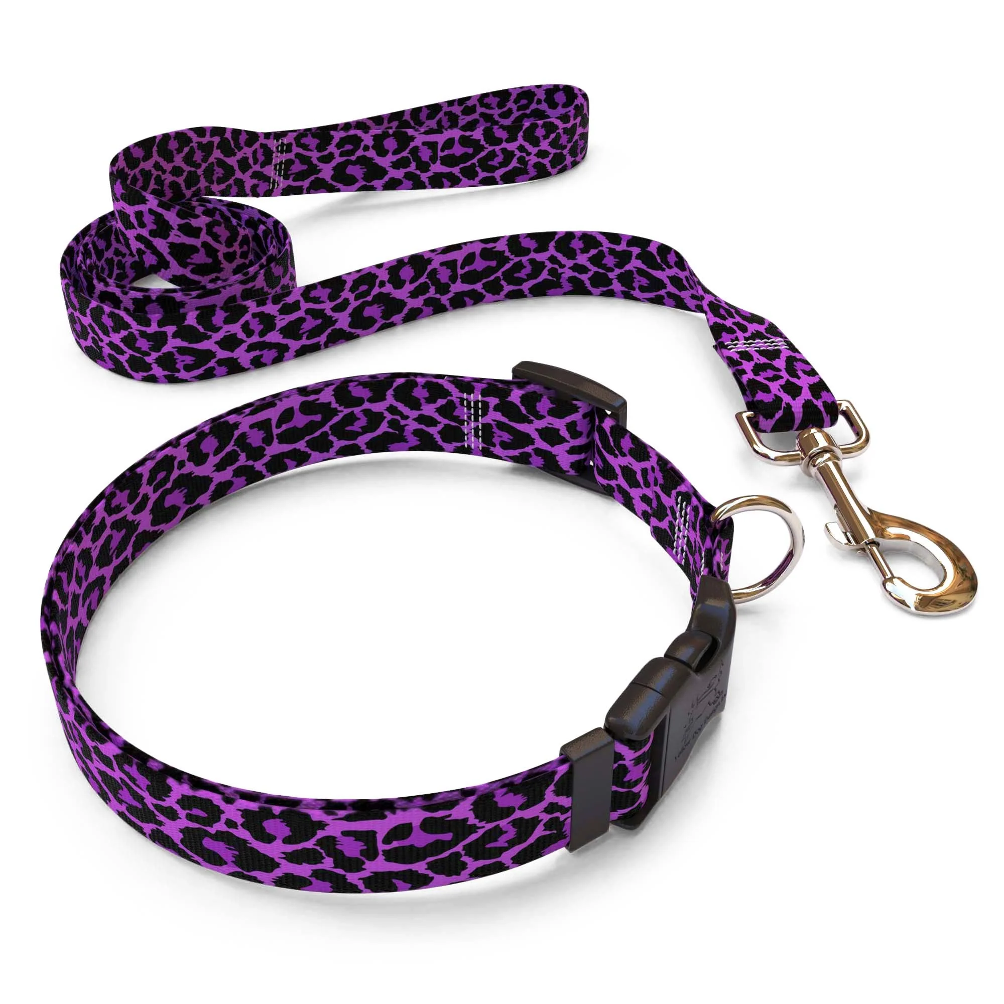 Leopard Purple Dog Collar - Image 4