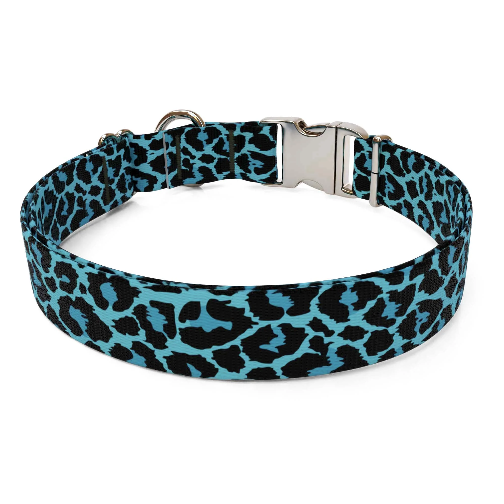 Leopard Teal Dog Collar - Image 2