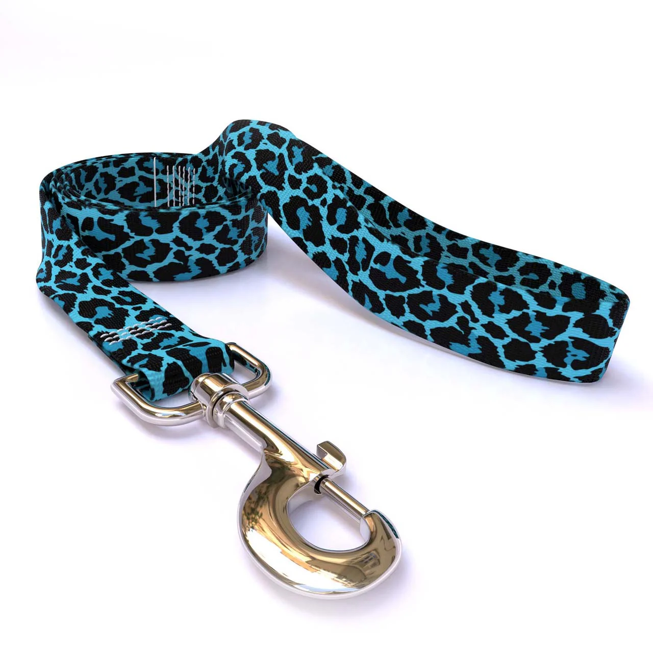Leopard Teal Dog Leash - Image 2