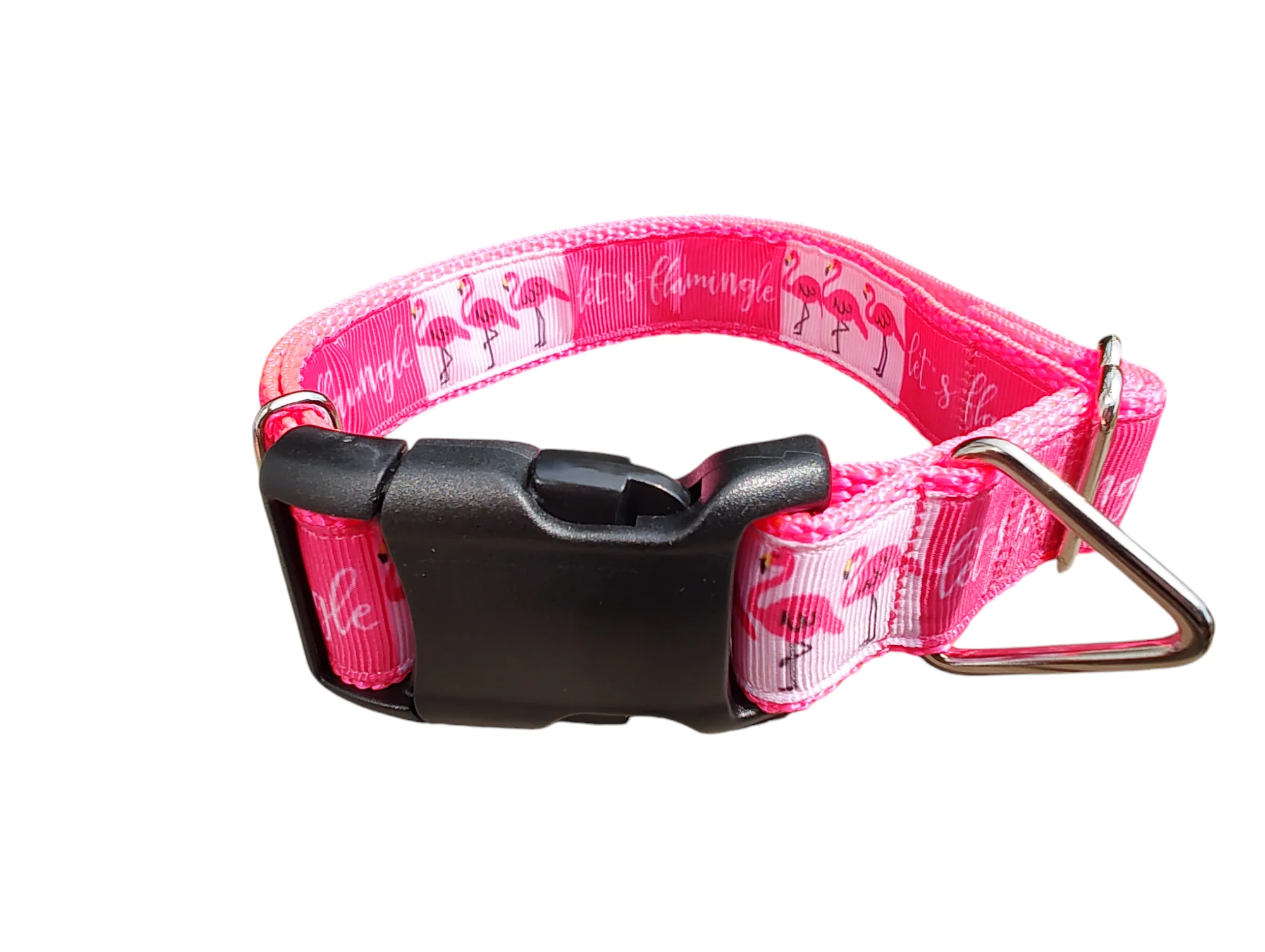 Let's Flamingle Flamingo Nylon Dog Collar - Image 4