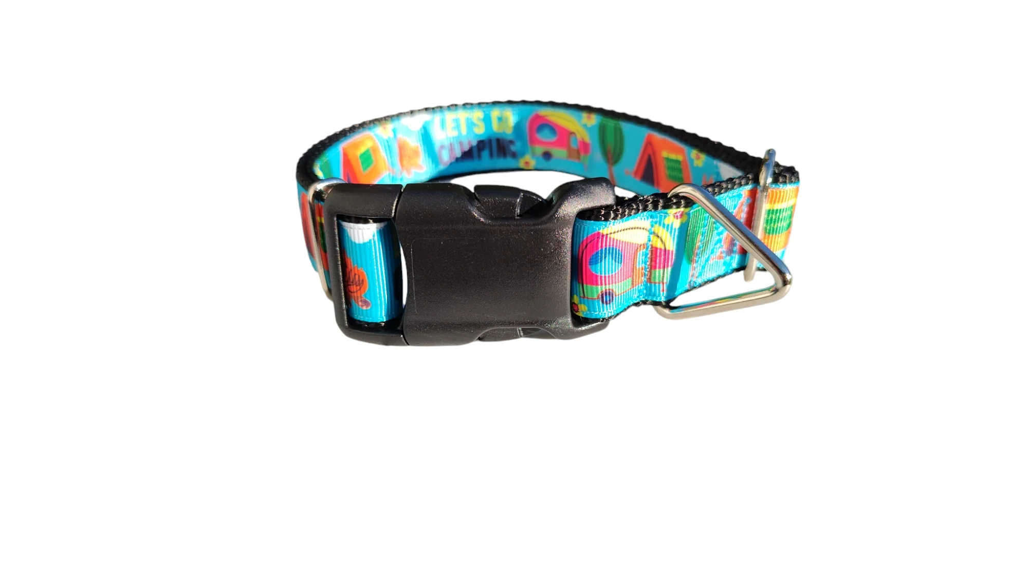 Let's Go Camping Nylon Dog Collar - Image 2