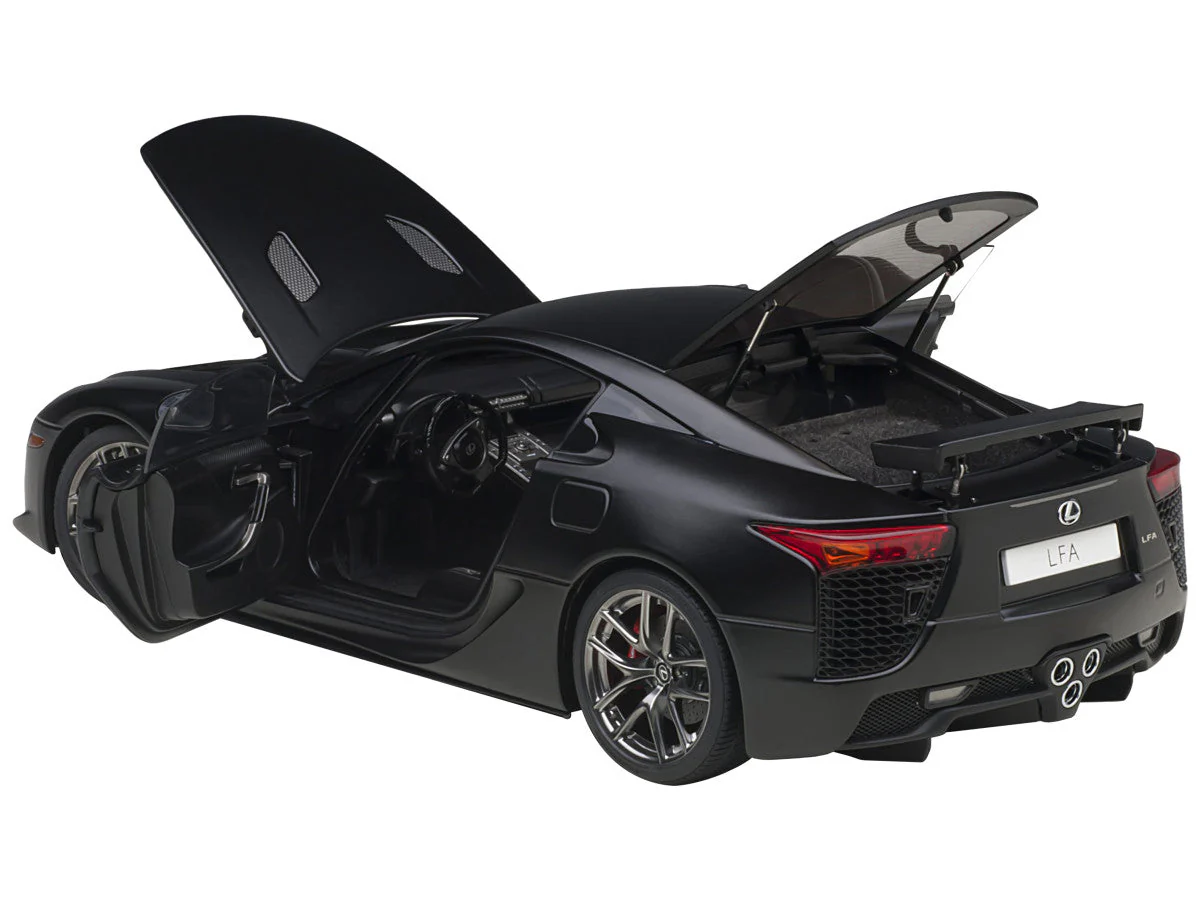 Lexus LFA Matt Black 1/18 Model Car by Autoart - Image 2