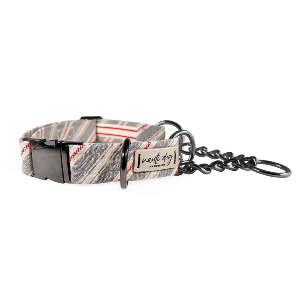 Liberty Patriotic American Woven Stripe Buckle & Martingale Dog Collar - Image 2