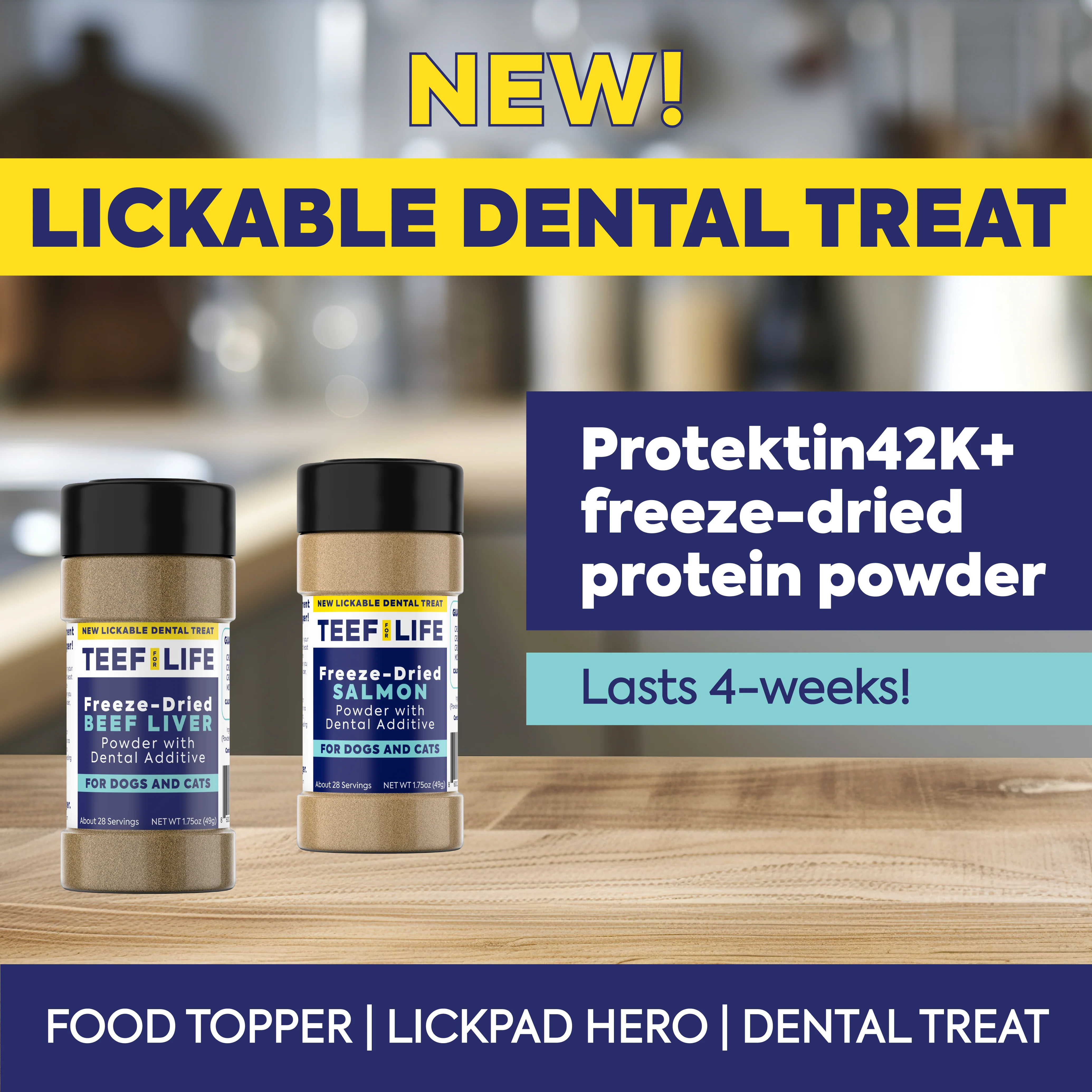 Lickable Dental Treat Powder - Prebiotic Dog and Cat Formula (Beef Liver or Salmon) - Image 2