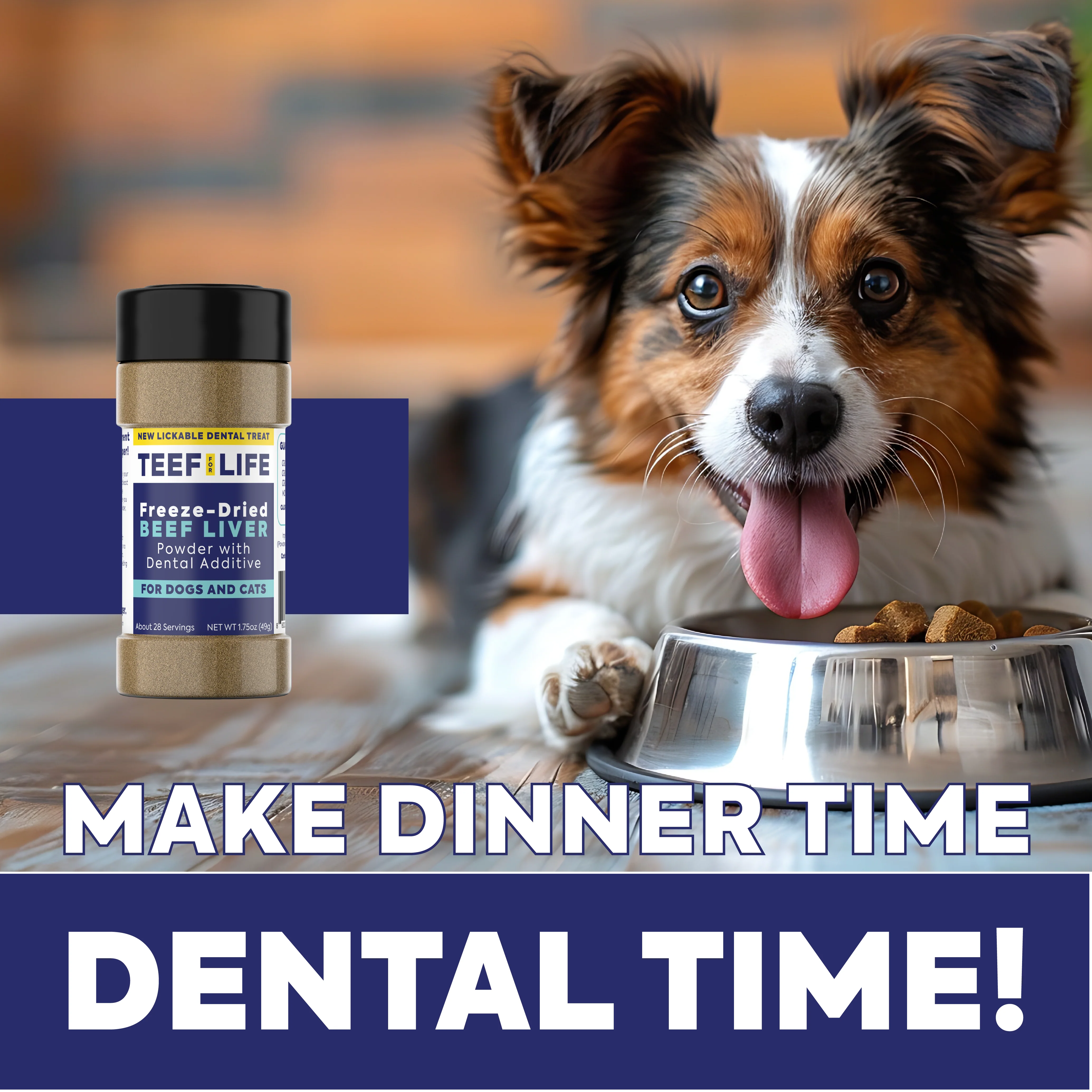Lickable Dental Treat Powder - Prebiotic Dog and Cat Formula (Beef Liver or Salmon) - Image 3