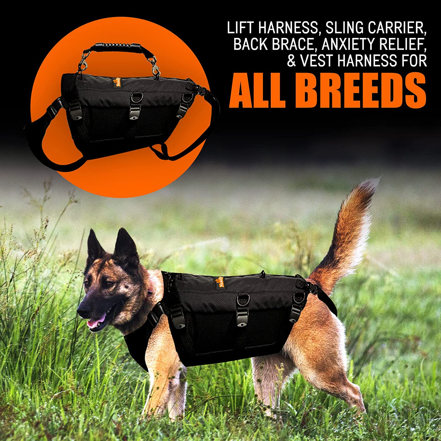 [LIFETIME WARRANTY!] NeoAlly 5-in-1 Sturdy Dog Lift Harness Full Body Support - Image 2